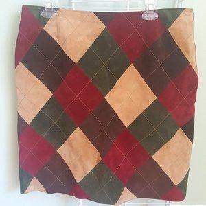 Lord  & and Taylor suede multicolor skirt Size 14